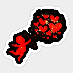 Red cupid Valentine Sticker